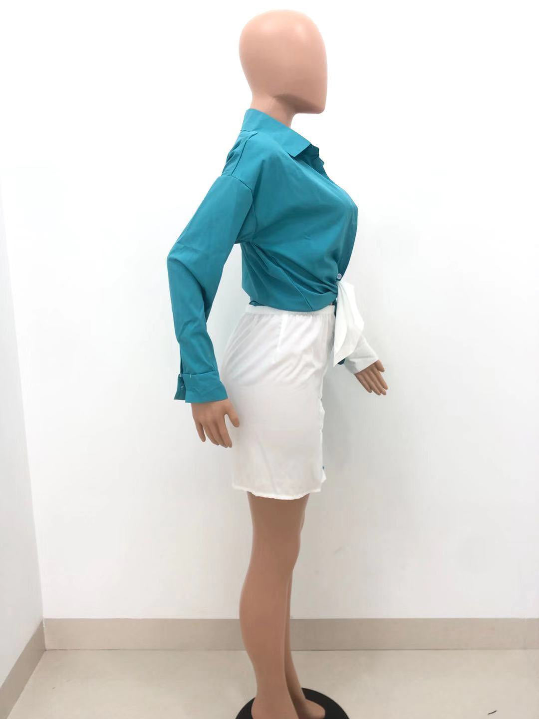 Color block skirt set
